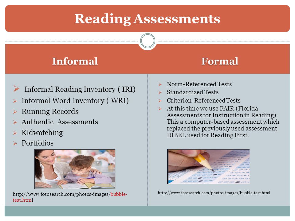 Informal and Formal Reading Assessment - ppt video online download